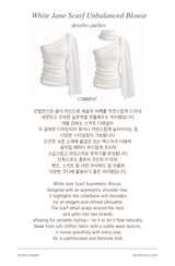 White Jane Scarf Unbalanced Blouse