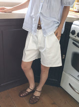 Tsubasa Basic Pintuck Shorts (Belt Set)