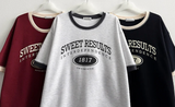1817 カラーマッチングラウンド半袖Tシャツ