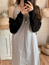 Beautiful Simple Knit Bolero (4color)