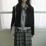 Frill Trim Cropped Jacket