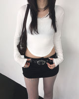 Stud skirt pants