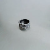 Carved Layer Wide Ring