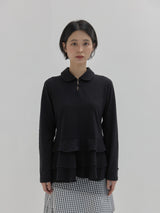 ラフレッドロングスリーブトップ (Black)
