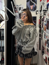 Puffy Daily Off-shoulder Sweatshirt - 2 colours