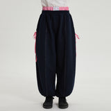 Double banding ribbon sweatpants