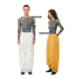 Printed slim-fitting cropped ultra-thin mesh skin garment