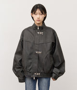 フックウォッシュ加工レザージャケット
