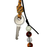 Bohemian Big Keyring [Brown Beads]