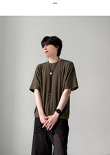[1+1] クロップレイヤード半袖Tシャツ