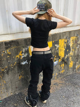 Cyber Black Zip Pants