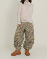 (Leopard Item) Kiya leopard printed balloon-fit wide pants