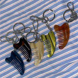 Mini heart brush key ring (5color)