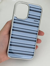 silver cool stripe case (sky blue)