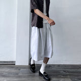 Side-Button Structured Shorts