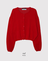 Nature Cashmere Crop Lambswool Knit Cardigan (9color)