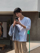 [1+1] Coa Basic U-Neck Long Sleeve T-Shirt