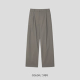 LMN リネンワンタックベンダブルワイドパンツ (5 colors)