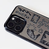 NEWTOPIA_BioDoodle Bumper Mirror Phone Case (BK)