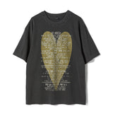 Untitled ハートロゴ ピグメントウォッシュ半袖 Washed Black