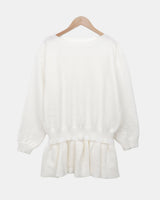 Peon Layered Frill Button Knit