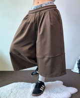 DOWN KNEE PINTUCK 8LONG BERMUDA 🩶🤍🖤🍪🩵5COLOR