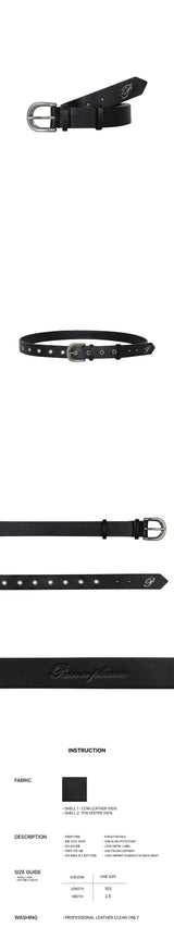 SIGNATURE LEATHER BELT black