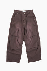 Morrow purple brown wide denim pants