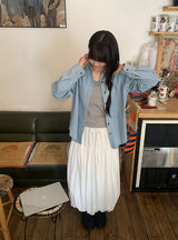 Nahisi Dot Shirring Sleeveless