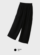 Stable Soft Cargo Fleece Brushed Semi Wide Banding Pants