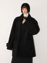 CASHMERE BLEND HALF COAT