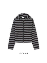 Ocean Striped Warmer Zip Hoodie