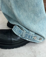 B-Ed カット カーブド デニム パンツ