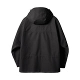 3レイヤーハードシェルロングジャケット - ブラック