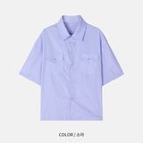 ルメールストライプハーフシャツ