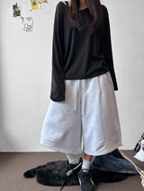 Value Keyring Circle Pintuck Bermuda Shorts 4 color