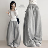 Flap Pocket Pants Cotton Wide Pants (3 colors)