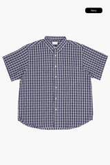 Embo check short sleeve over shirt