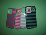 planter stripes card pocket phone case pink