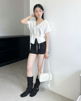 Ranie two-way choker cropped blouse