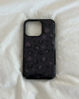 [MADE] Heart leopard epoxy bumper case(black)