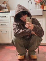 Rookie Mohair Cropped Hooded Jacket