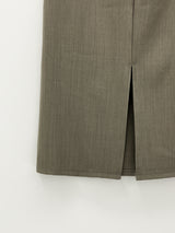 H-line twill long skirt