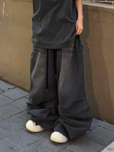 panel denim carpenter pants