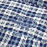 PARAGRAPH HERITAGE OVAL CHECK SHIRT - BLUE GREEN CHECK