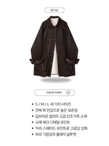 Deep Brown Checkered Warm Leather Half Coat