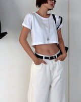 Roll-up Loose fit Cropped Short-sleeved T-shirt
