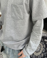 Tia Pocket Layered Long Sleeve Tee