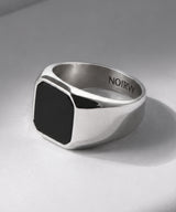 NR-301 Black Onyx Square Signet Ring