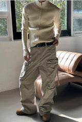 [Unisex] Dyeing string multi cargo pants(3color)